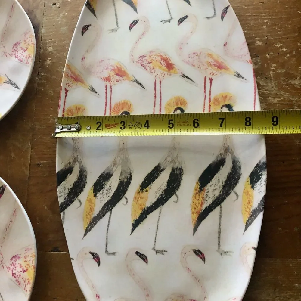 Crate & Barrel Keko Platter and 2 Salad plates - NWT